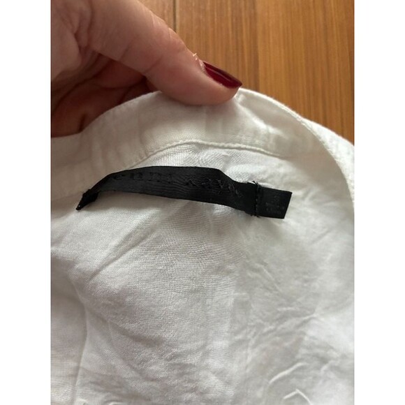 Jenni Kayne White Long Sleeve Button Front V Neck Maxi Dress Size Small - Picture 5 of 6